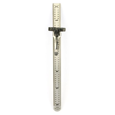 BIG HORN 6 Inch STAINLESS STEEL POCKET RULER 1/64 1/32 Scales Decimal Conversion Chart Rulers 19206